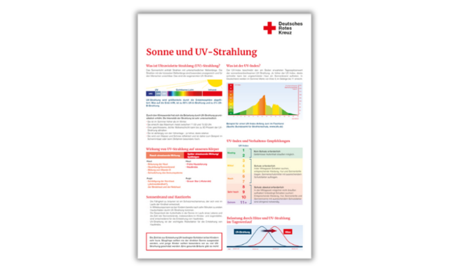 DRK-Infoblatt Sonne und UV-Strahlung DRK-Infoblatt-Vorschau Sonne und UV-Strahlung