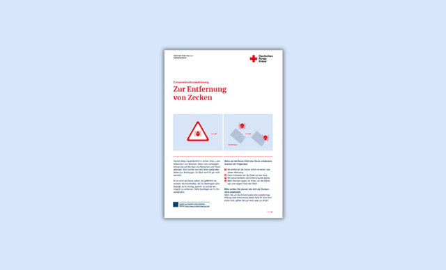 Zecken Download des Informationsblatts zur Entfernung von Zecken