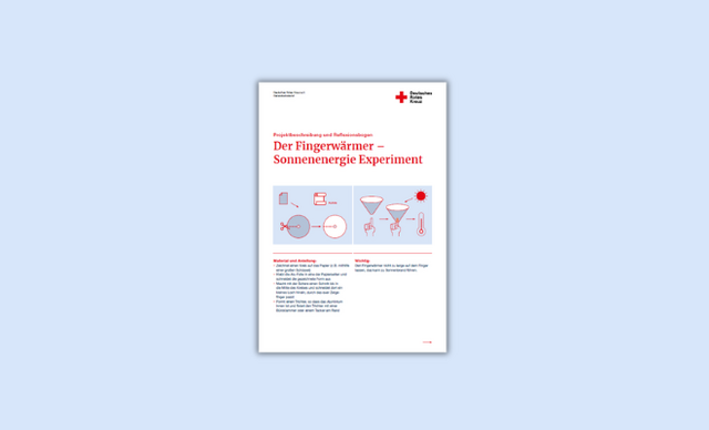 Fingerwärmer Download des Arbeitsblatts 'Der Fingerwärmer – Sonnenenergie Experiment'
